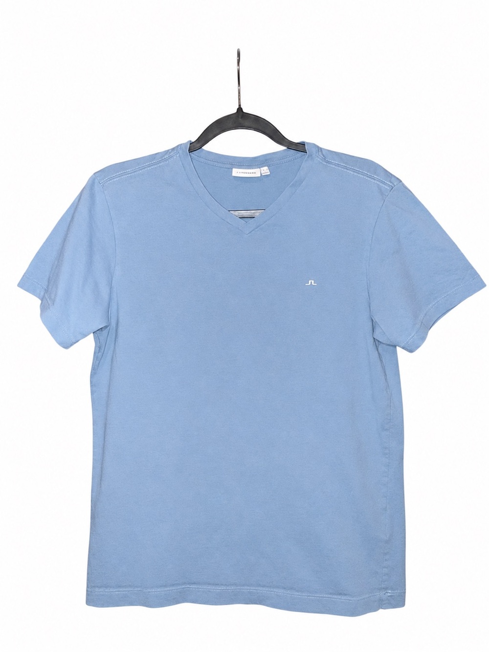 J.Lindeberg Light Blue V-Neck Short Sleeve Tee